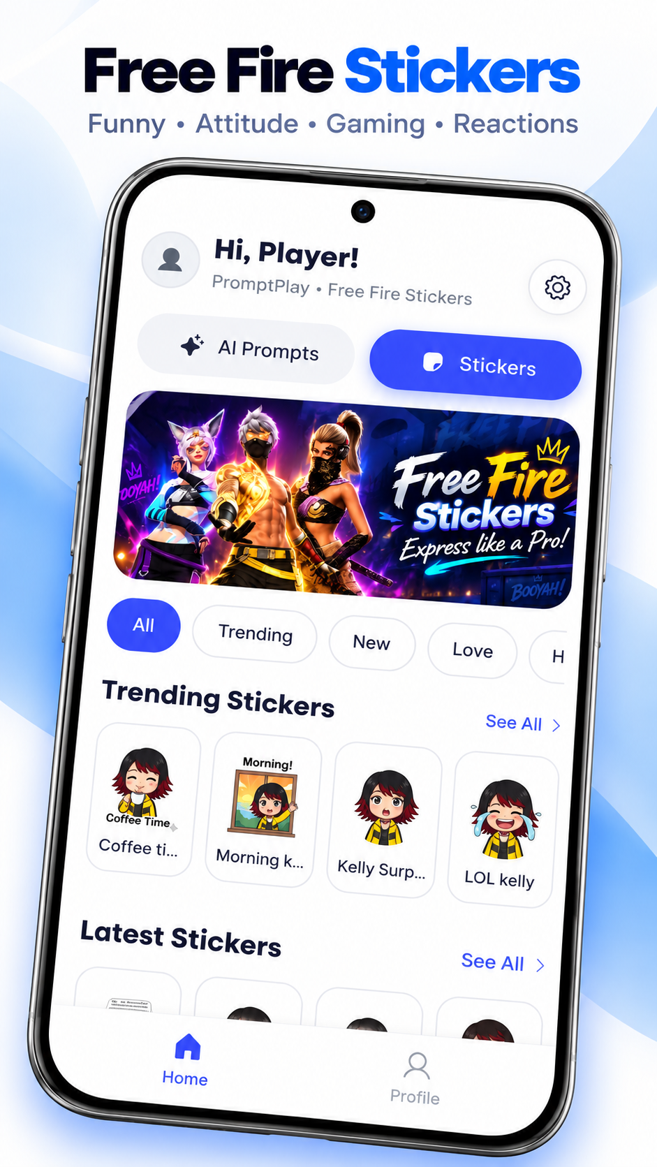 Free Fire Stickers Gallery
